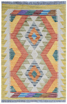 Handmade Mini Afghan Maimana Kilim | 88 x 60 cm | 2'11" x 2' - Najaf Rugs & Textile