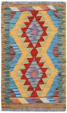 Handmade Mini Afghan Maimana Kilim | 88 x 60 cm | 2'11" x 2' - Najaf Rugs & Textile