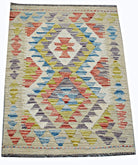 Handmade Mini Afghan Maimana Kilim | 88 x 65 cm | 2'11" x 2'2" - Najaf Rugs & Textile