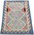 Handmade Mini Afghan Maimana Kilim | 88 x 66 cm | 2'11" x 2'2" - Najaf Rugs & Textile