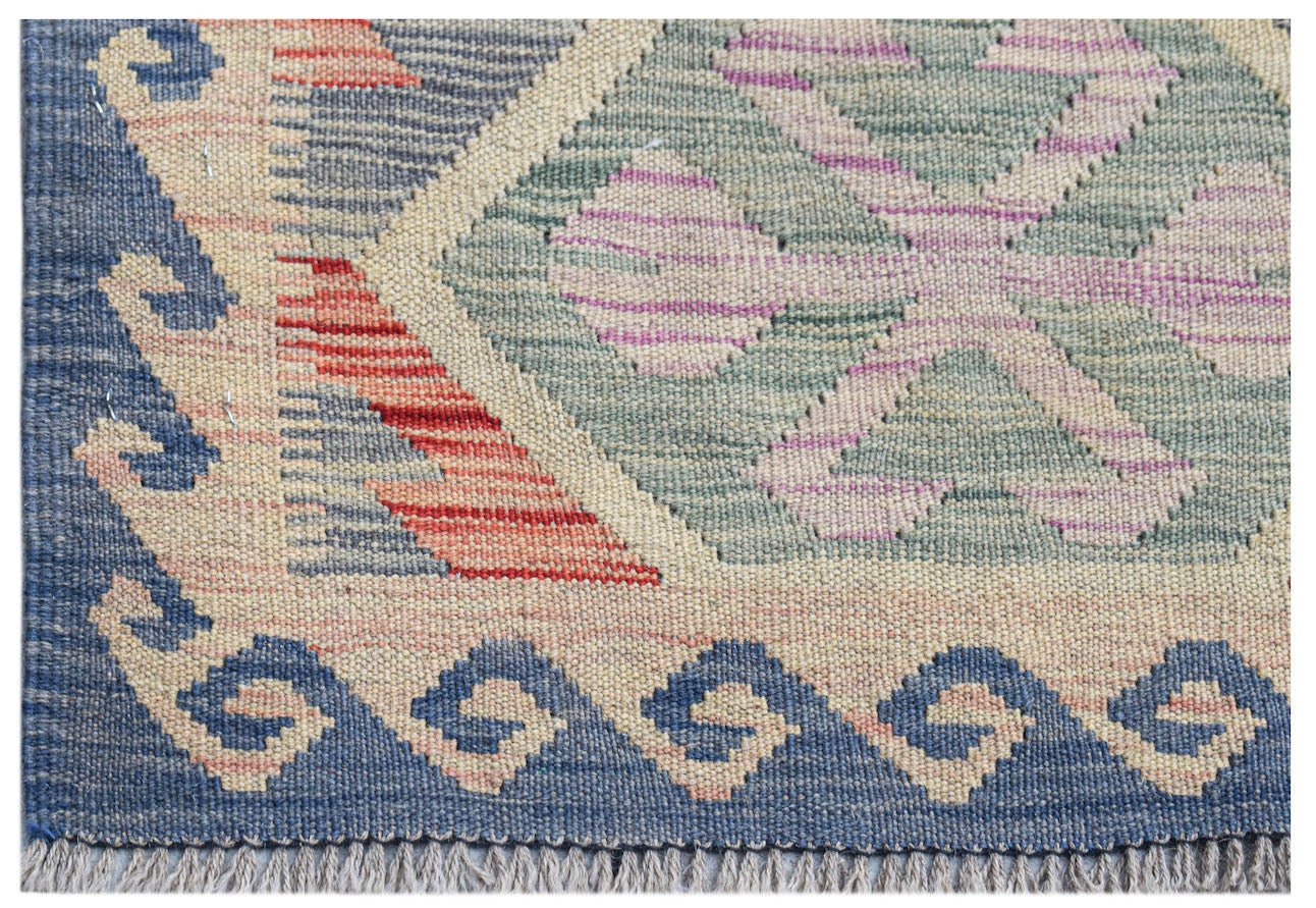 Handmade Mini Afghan Maimana Kilim | 88 x 66 cm | 2'11" x 2'2" - Najaf Rugs & Textile