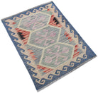 Handmade Mini Afghan Maimana Kilim | 88 x 66 cm | 2'11" x 2'2" - Najaf Rugs & Textile