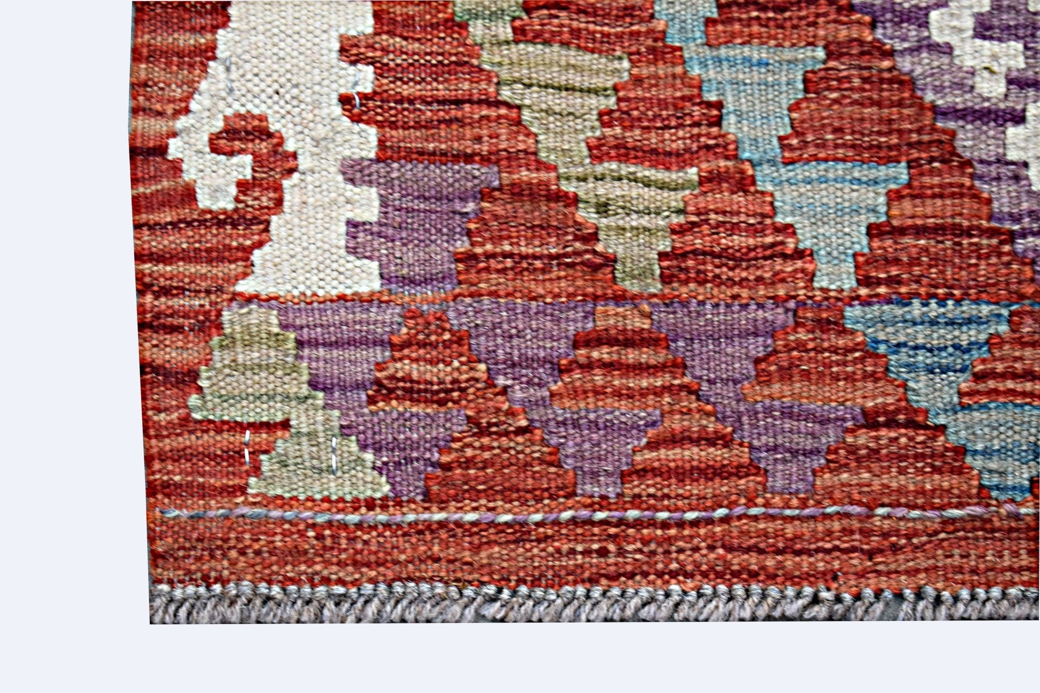 Handmade Mini Afghan Maimana Kilim | 89 x 66 cm | 2'11" x 2'2" - Najaf Rugs & Textile