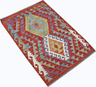 Handmade Mini Afghan Maimana Kilim | 89 x 66 cm | 2'11" x 2'2" - Najaf Rugs & Textile