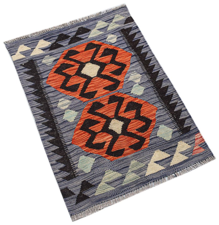 Handmade Mini Afghan Maimana Kilim | 90 x 64 cm | 3' x 2'1" - Najaf Rugs & Textile