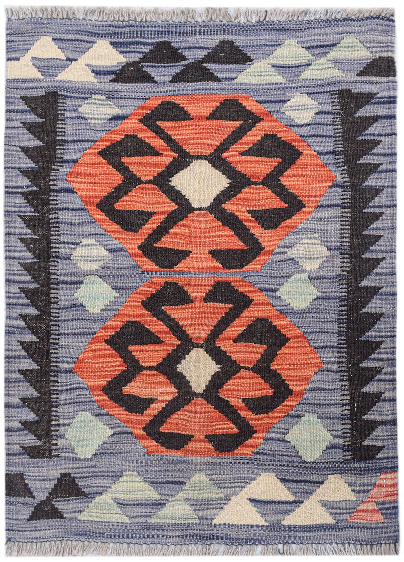 Handmade Mini Afghan Maimana Kilim | 90 x 64 cm | 3' x 2'1" - Najaf Rugs & Textile