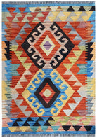 Handmade Mini Afghan Maimana Kilim | 90 x 65 cm | 3' x 2'2" - Najaf Rugs & Textile