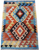 Handmade Mini Afghan Maimana Kilim | 90 x 65 cm | 3' x 2'2" - Najaf Rugs & Textile