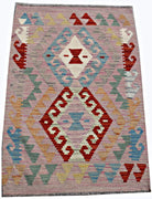 Handmade Mini Afghan Maimana Kilim | 91 x 61 cm | 3' x 2' - Najaf Rugs & Textile