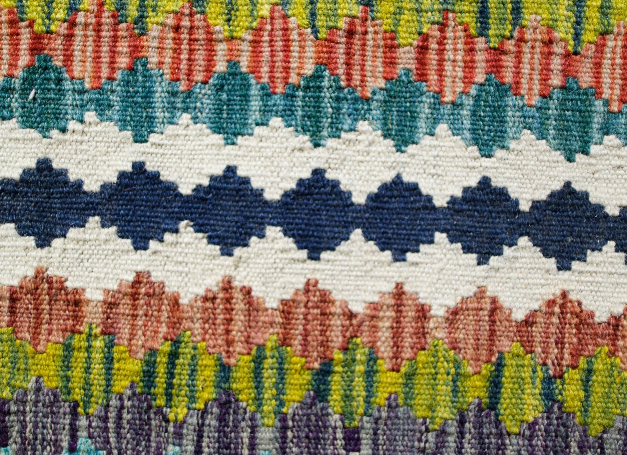 Handmade Mini Afghan Maimana Kilim | 91 x 61 cm | 3' x 2' - Najaf Rugs & Textile