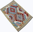 Handmade Mini Afghan Maimana Kilim | 92 x 64 cm | 3' x 2'2" - Najaf Rugs & Textile