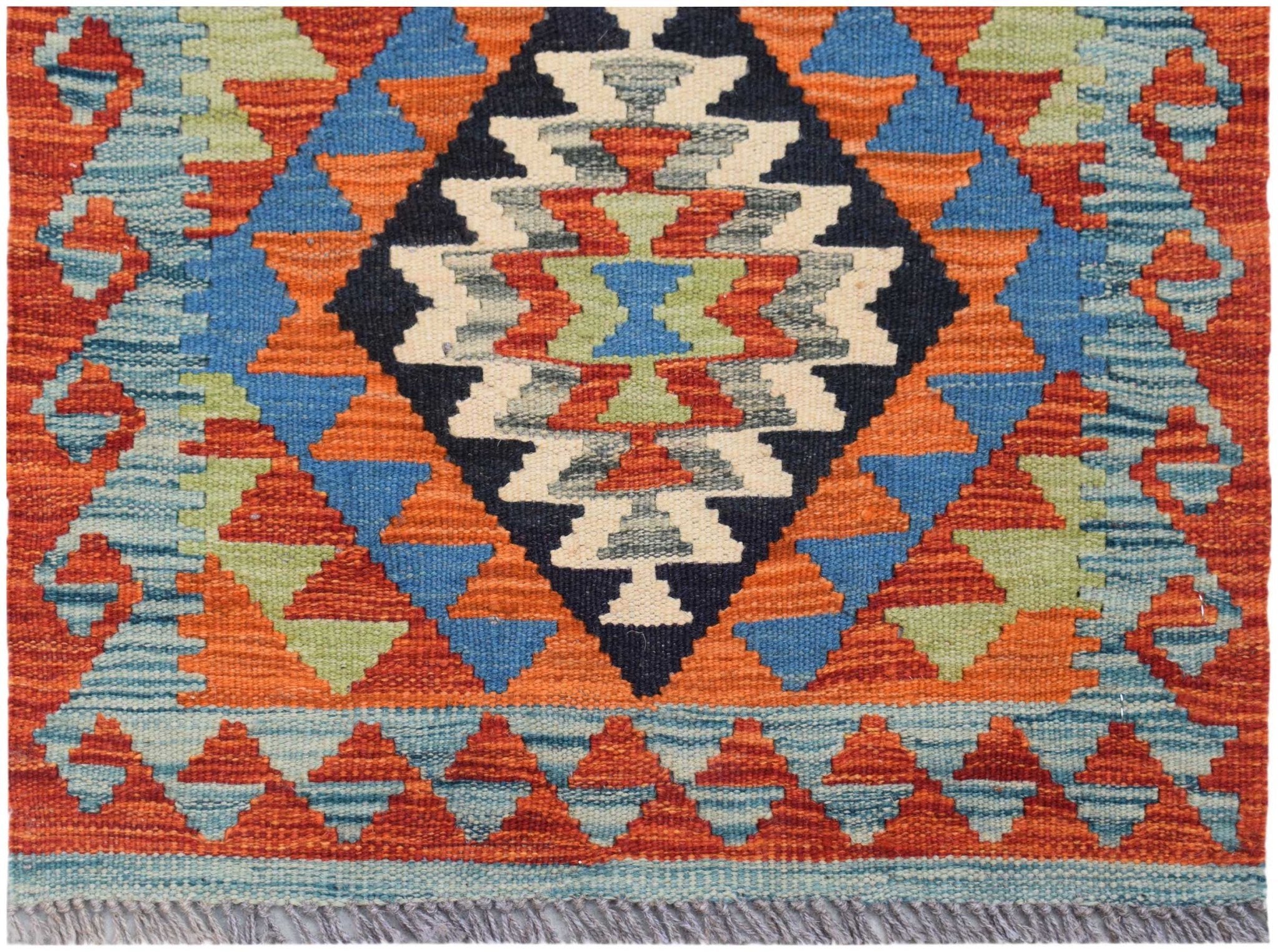 Handmade Mini Afghan Maimana Kilim | 93 x 60 cm | 3'1" x 2' - Najaf Rugs & Textile