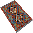 Handmade Mini Afghan Maimana Kilim | 93 x 60 cm | 3'1" x 2' - Najaf Rugs & Textile