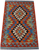 Handmade Mini Afghan Maimana Kilim | 93 x 60 cm | 3'1" x 2' - Najaf Rugs & Textile