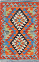 Handmade Mini Afghan Maimana Kilim | 93 x 60 cm | 3'1" x 2' - Najaf Rugs & Textile