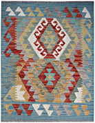 Handmade Mini Afghan Maimana Kilim | 93 x 66 cm | 3'1" x 2'2" - Najaf Rugs & Textile