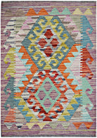 Handmade Mini Afghan Maimana Kilim | 94 x 60 cm | 3'2" x 2' - Najaf Rugs & Textile