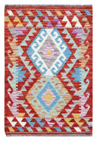 Handmade Mini Afghan Maimana Kilim | 94 x 62 cm | 3'2" x 2' - Najaf Rugs & Textile