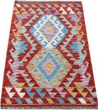 Handmade Mini Afghan Maimana Kilim | 94 x 62 cm | 3'2" x 2' - Najaf Rugs & Textile