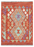 Handmade Mini Afghan Maimana Kilim | 94 x 63 cm | 3'2" x 2'1" - Najaf Rugs & Textile