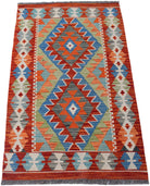 Handmade Mini Afghan Maimana Kilim | 95 x 62 cm | 3'3" x 2'1" - Najaf Rugs & Textile