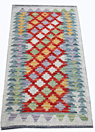 Handmade Mini Afghan Maimana Kilim | 96 x 59 cm | 3'2" x 1'11" - Najaf Rugs & Textile