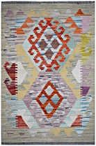 Handmade Mini Afghan Maimana Kilim | 97 x 62 cm | 3'2" x 2'1" - Najaf Rugs & Textile