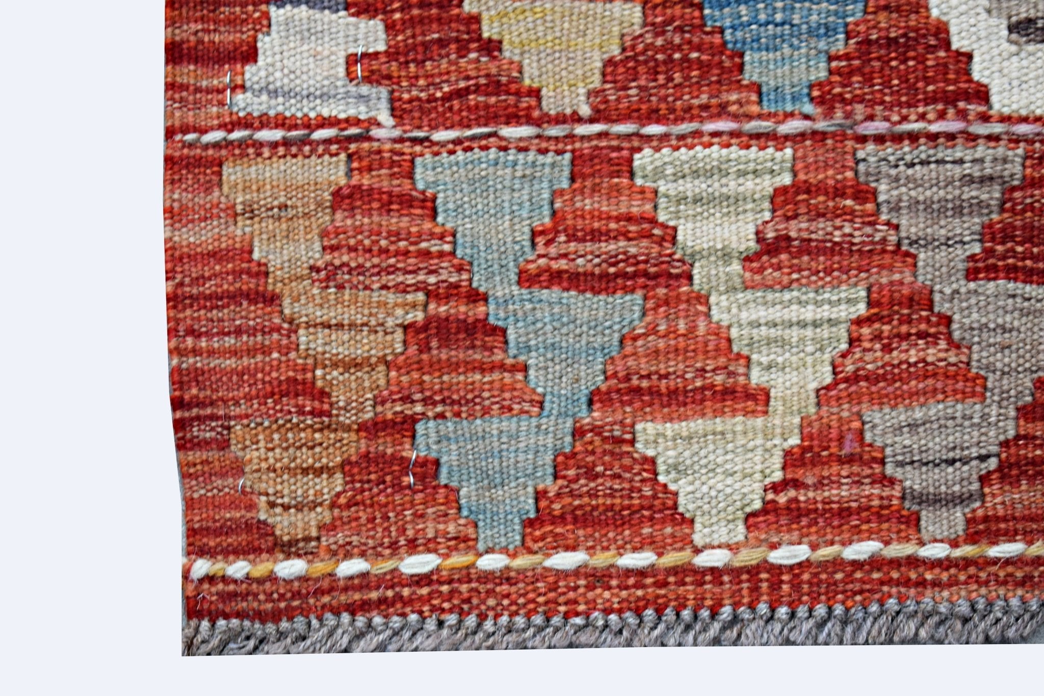 Handmade Mini Afghan Maimana Kilim | 97 x 67 cm | 3'3" x 2'3" - Najaf Rugs & Textile