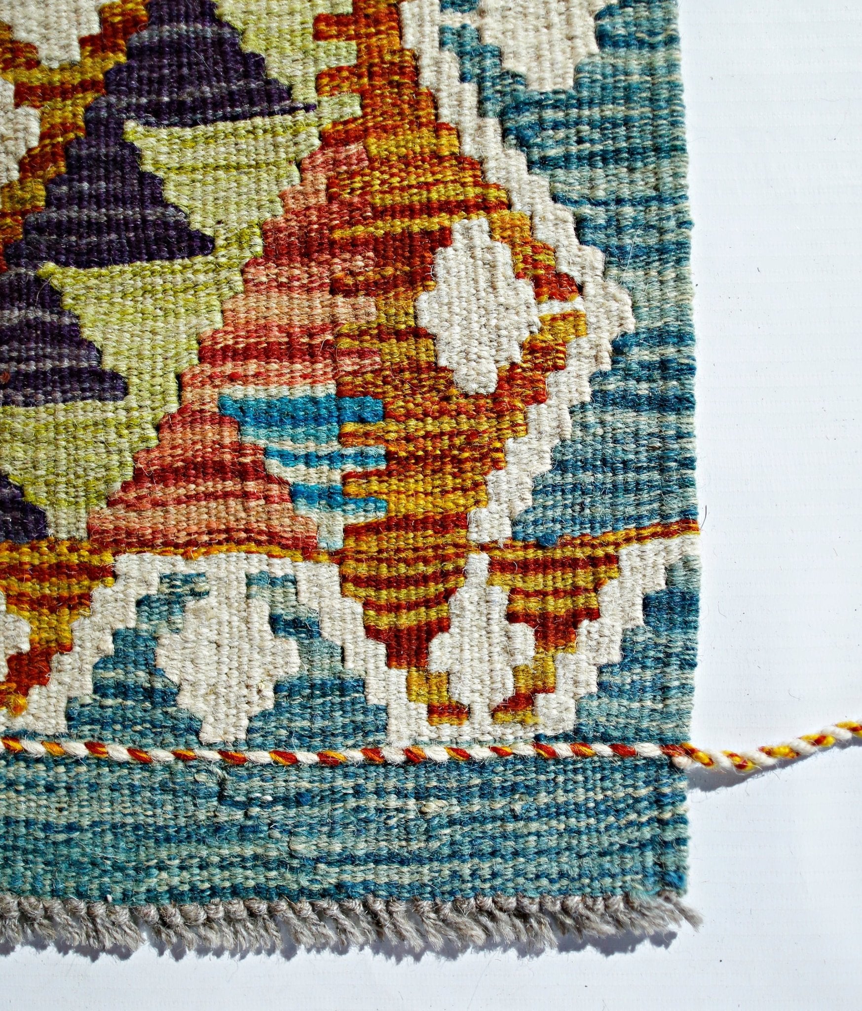 Handmade Mini Afghan Maimana Kilim | 98 x 61 cm | 3'3" x 2' - Najaf Rugs & Textile