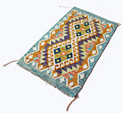 Handmade Mini Afghan Maimana Kilim | 98 x 61 cm | 3'3" x 2' - Najaf Rugs & Textile