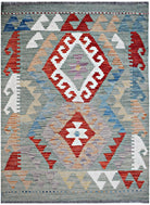 Handmade Mini Afghan Maimana Kilim | 98 x 63 cm | 3'3" x 2'1" - Najaf Rugs & Textile