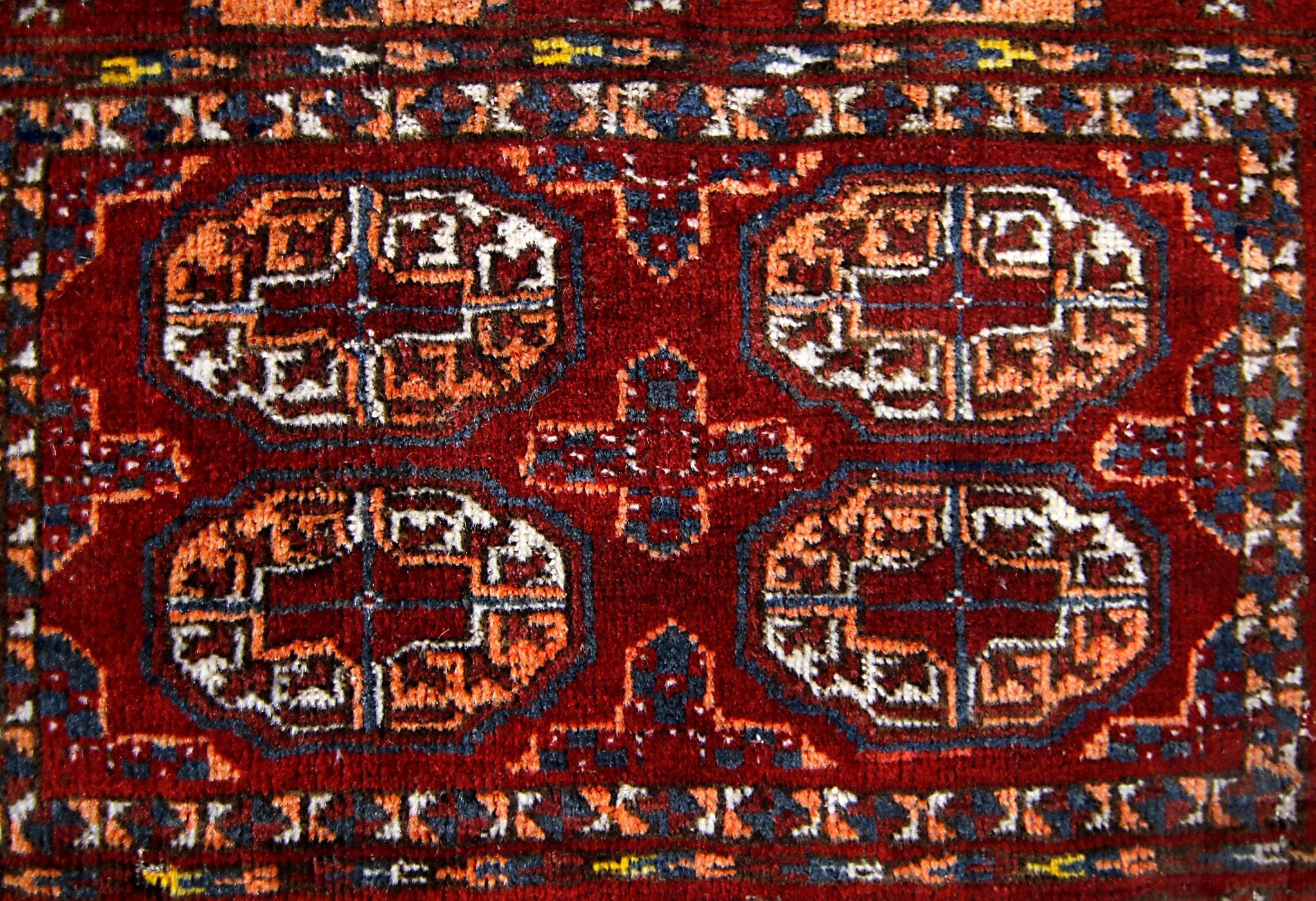 Handmade Mini Afghan Turkmen Rug | 85 x 55 cm | 2'9" x 1'10" - Najaf Rugs & Textile