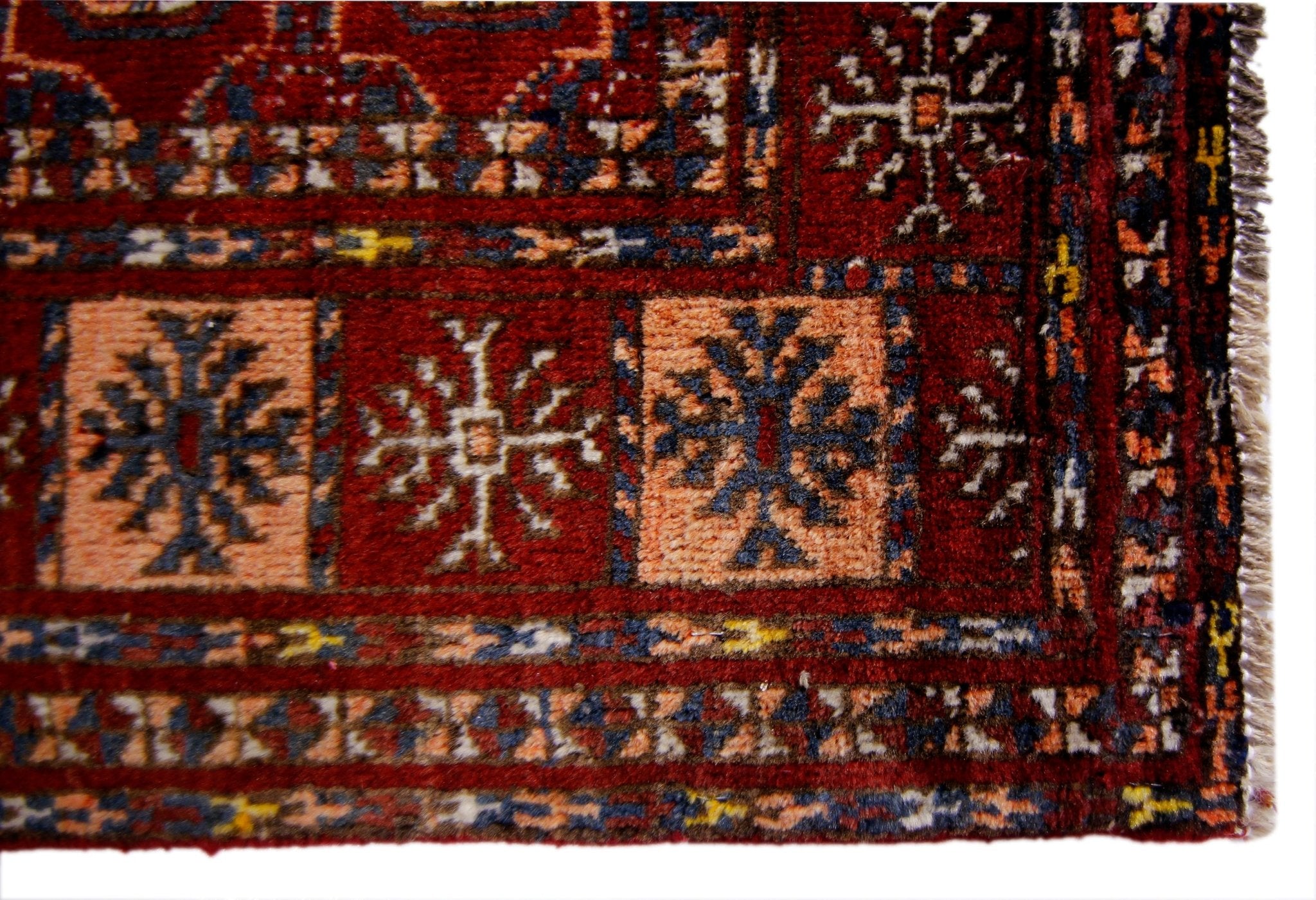 Handmade Mini Afghan Turkmen Rug | 85 x 55 cm | 2'9" x 1'10" - Najaf Rugs & Textile