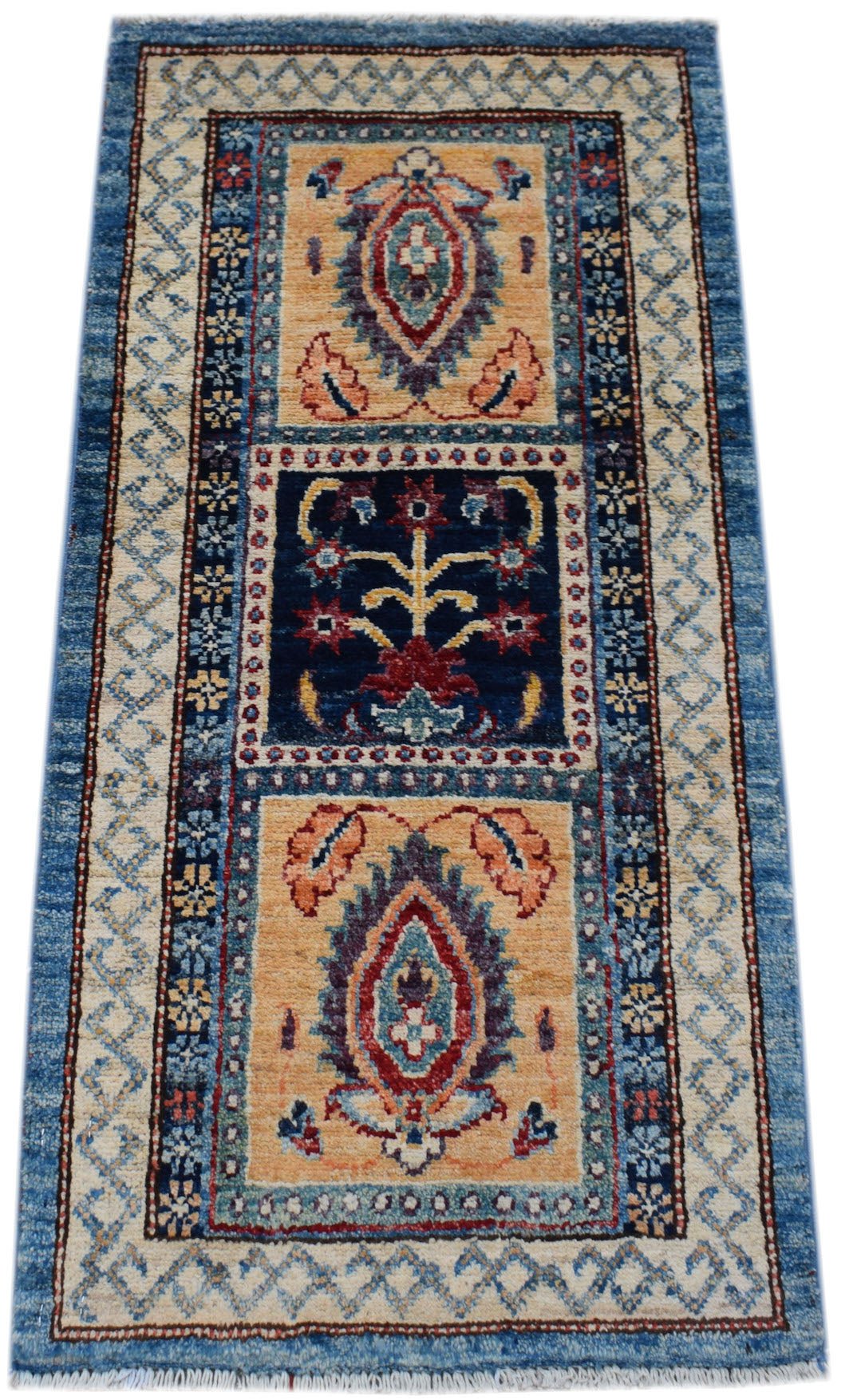 Handmade Mini Chobi Rug | 101 x 50 cm | 3'4" x 1'7" - Najaf Rugs & Textile