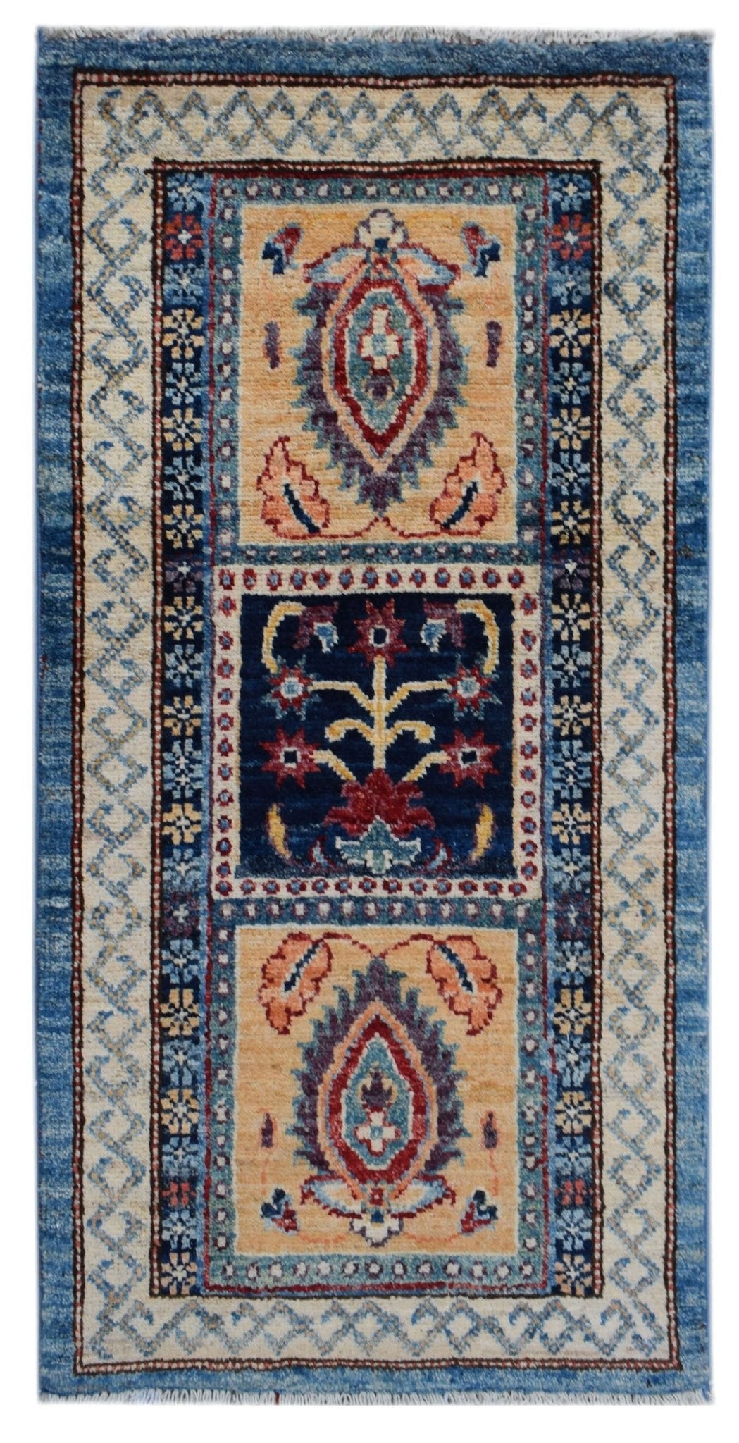 Handmade Mini Chobi Rug | 101 x 50 cm | 3'4" x 1'7" - Najaf Rugs & Textile