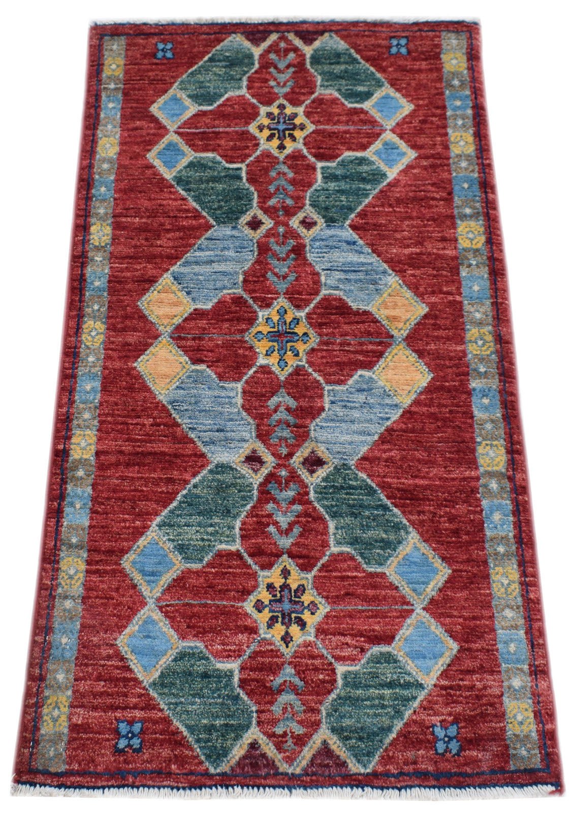 Handmade Mini Chobi Rug | 102 x 55 cm | 3'4" x 1'9" - Najaf Rugs & Textile