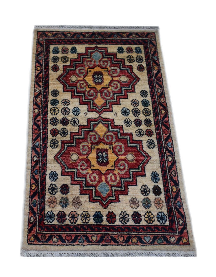 Handmade Mini Chobi Rug | 104 x 53 cm | 3'5" x 1'9" - Najaf Rugs & Textile