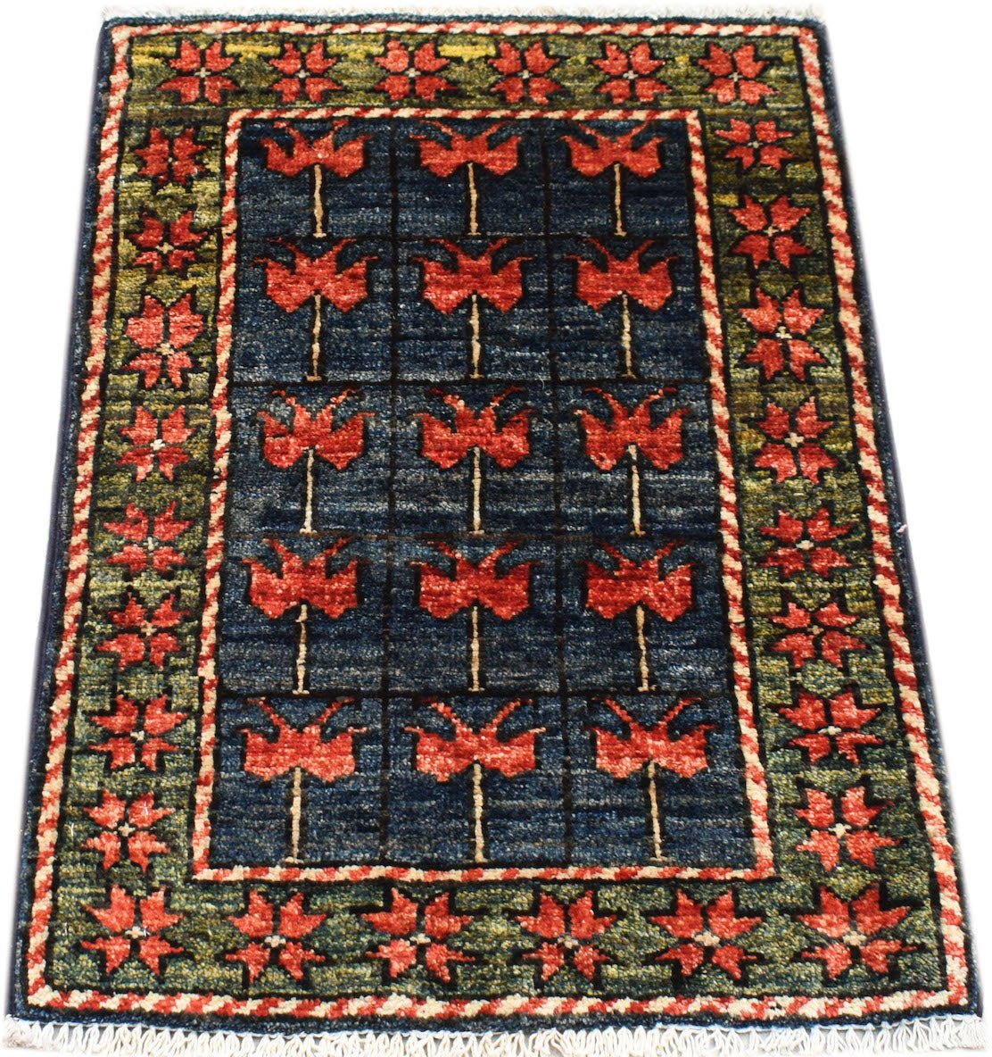 Handmade Mini Chobi Rug | 78 x 55 cm | 2'7" x 1'9" - Najaf Rugs & Textile