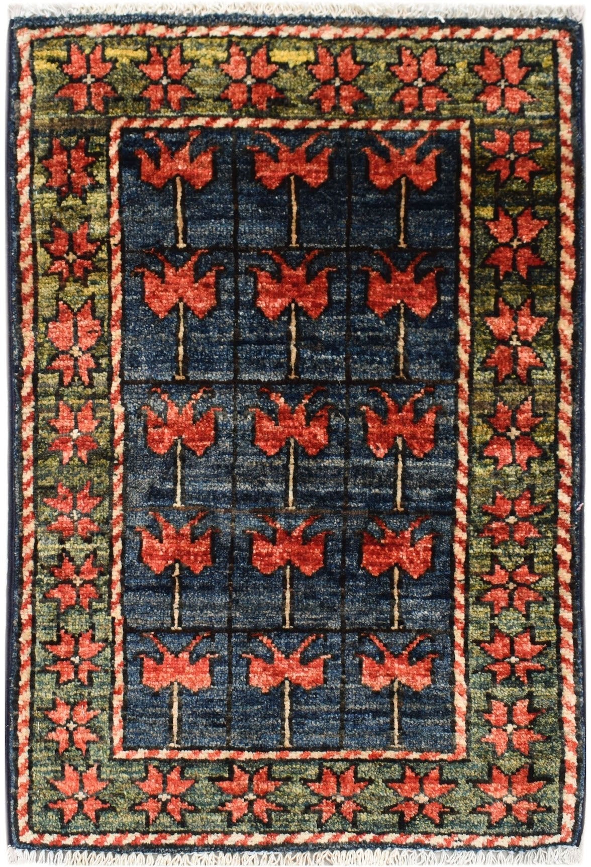 Handmade Mini Chobi Rug | 78 x 55 cm | 2'7" x 1'9" - Najaf Rugs & Textile