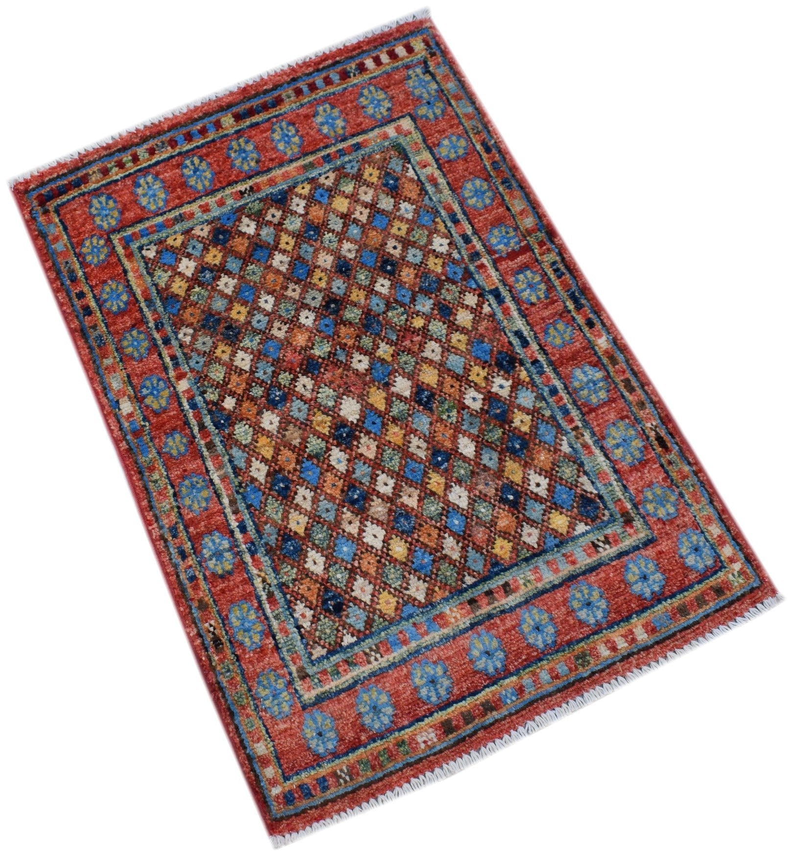 Handmade Mini Chobi Rug | 84 x 58 cm | 2'9" x 1'10" - Najaf Rugs & Textile