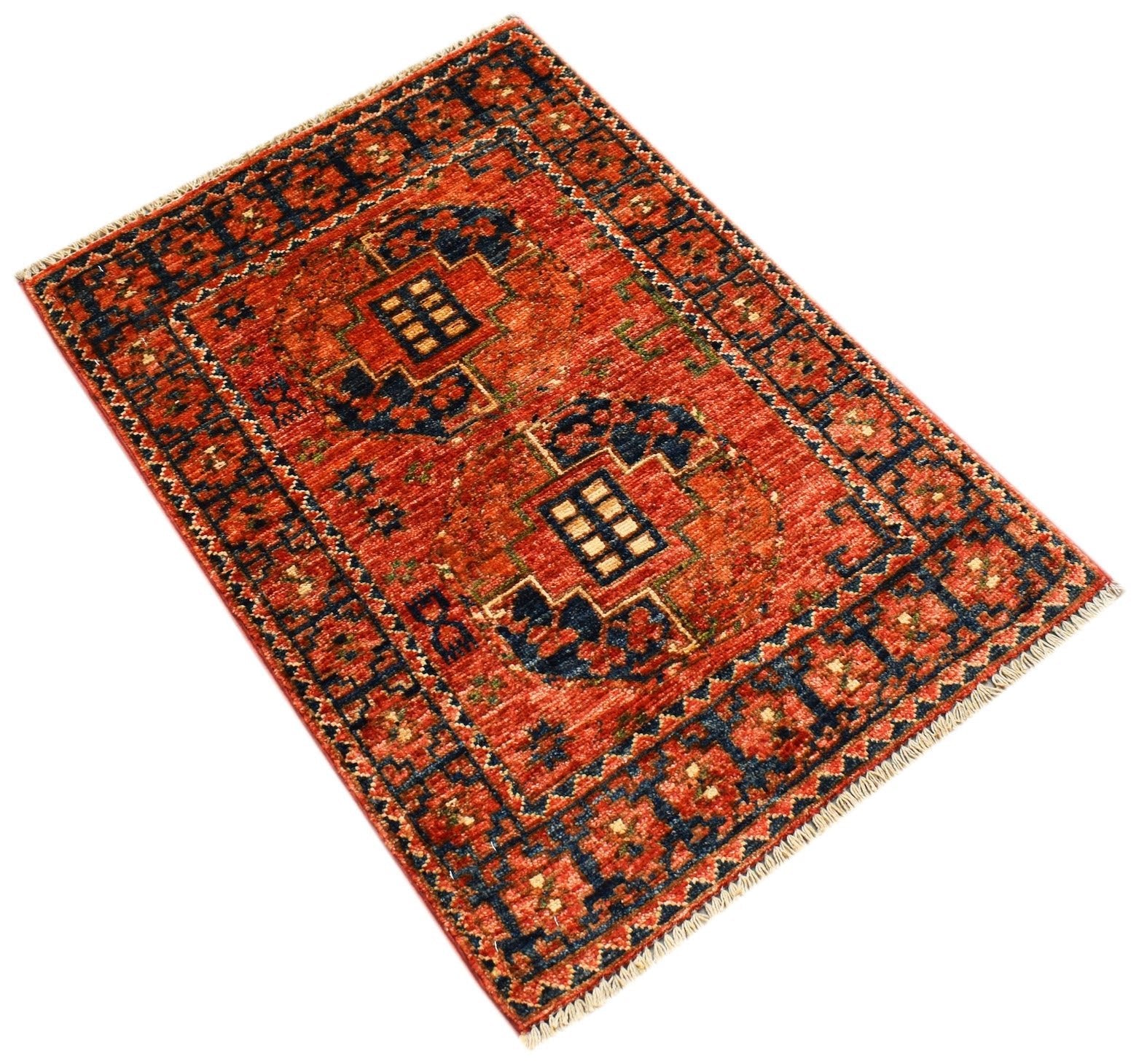 Handmade Mini Chobi Rug | 85 x 62 cm | 2'10" x 2' - Najaf Rugs & Textile