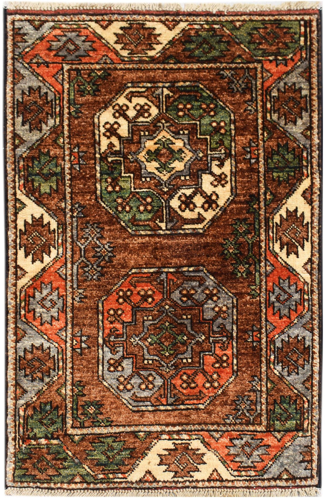 Handmade Mini Chobi Rug | 87 x 60 cm | 2'10" x 2'2" - Najaf Rugs & Textile