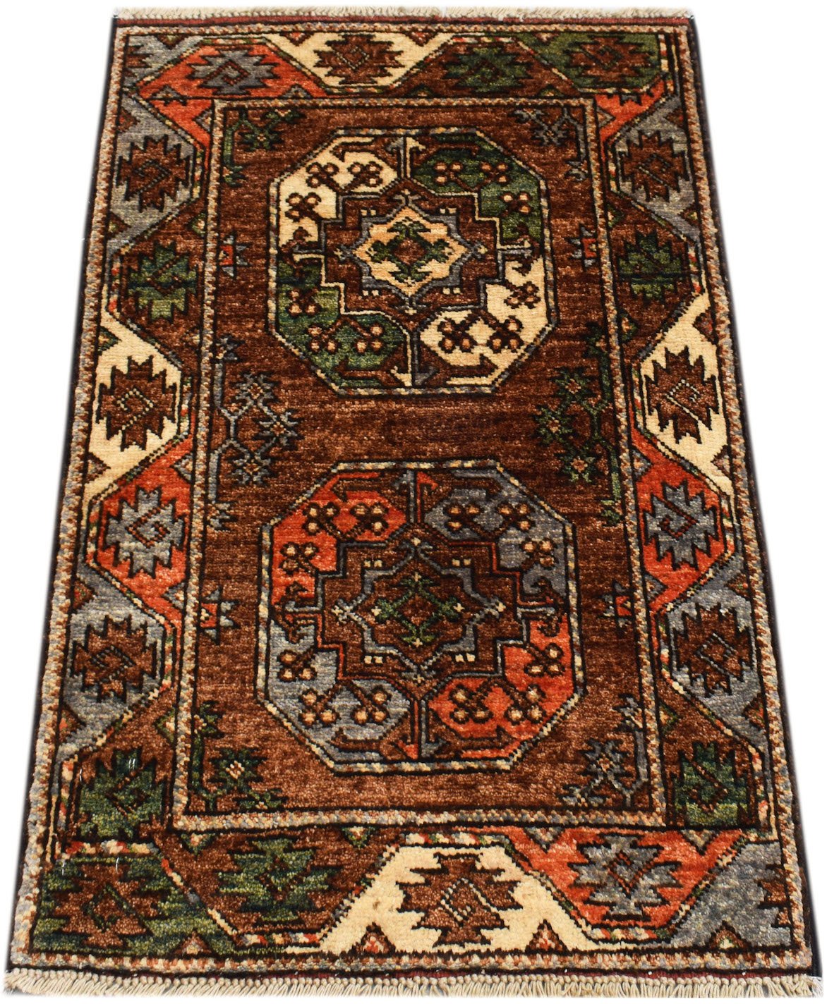 Handmade Mini Chobi Rug | 87 x 60 cm | 2'10" x 2'2" - Najaf Rugs & Textile