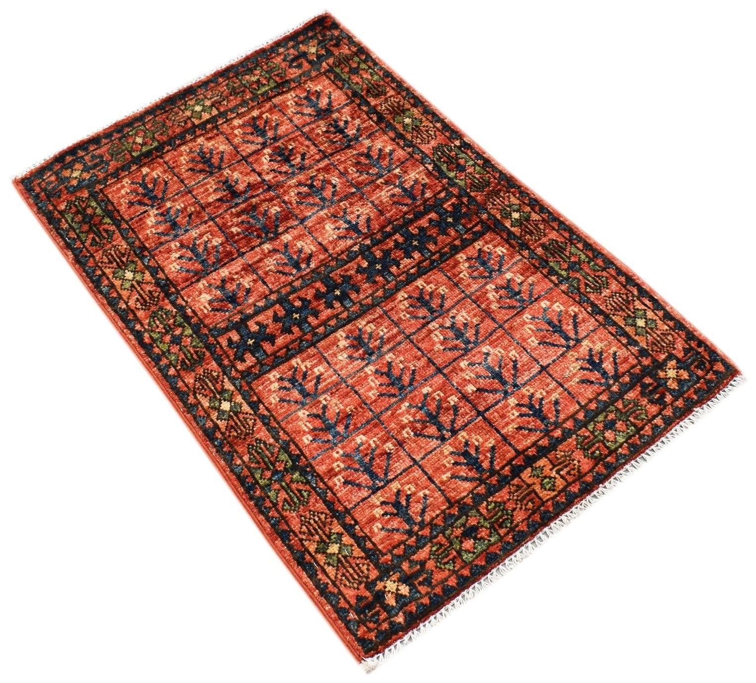 Handmade Mini Chobi Rug | 88 x 59 cm | 2'11" x 1'11" - Najaf Rugs & Textile