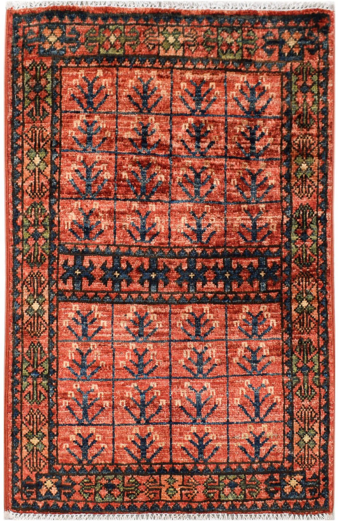 Handmade Mini Chobi Rug | 88 x 59 cm | 2'11" x 1'11" - Najaf Rugs & Textile