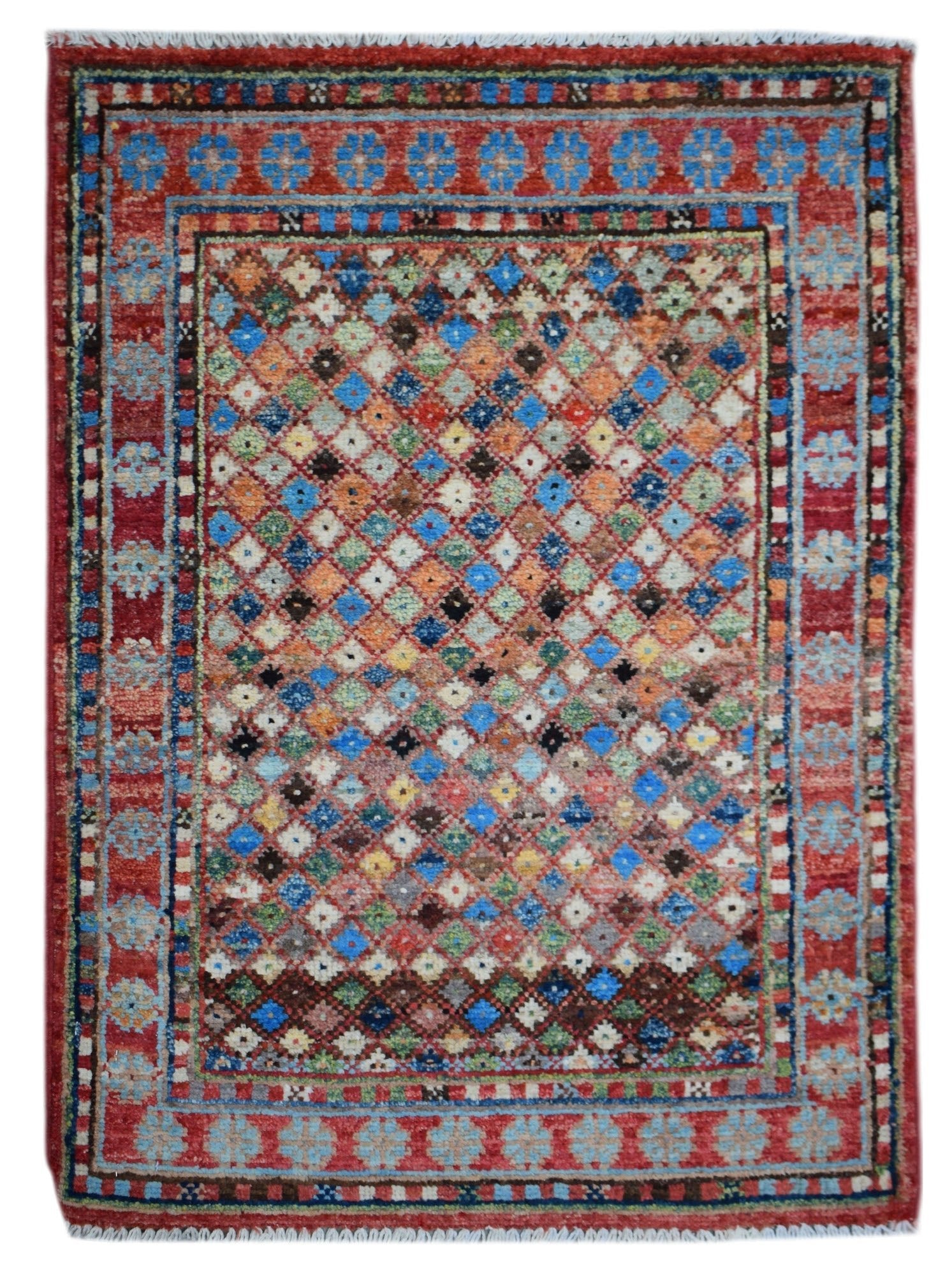 Handmade Mini Chobi Rug | 88 x 62 cm | 2'10" x 2'2" - Najaf Rugs & Textile