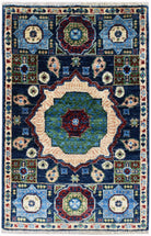 Handmade Mini Chobi Rug | 89 x 59 cm | 2'11" x 1'11" - Najaf Rugs & Textile