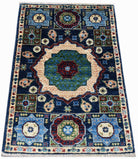 Handmade Mini Chobi Rug | 89 x 59 cm | 2'11" x 1'11" - Najaf Rugs & Textile