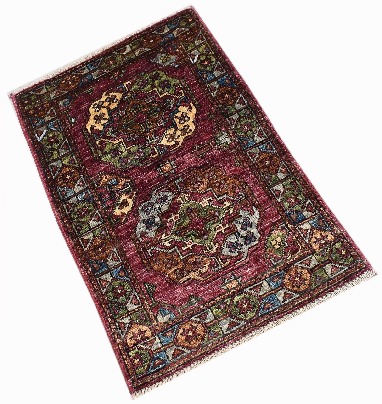 Handmade Mini Chobi Rug | 90 x 60 cm | 3' x 2' - Najaf Rugs & Textile