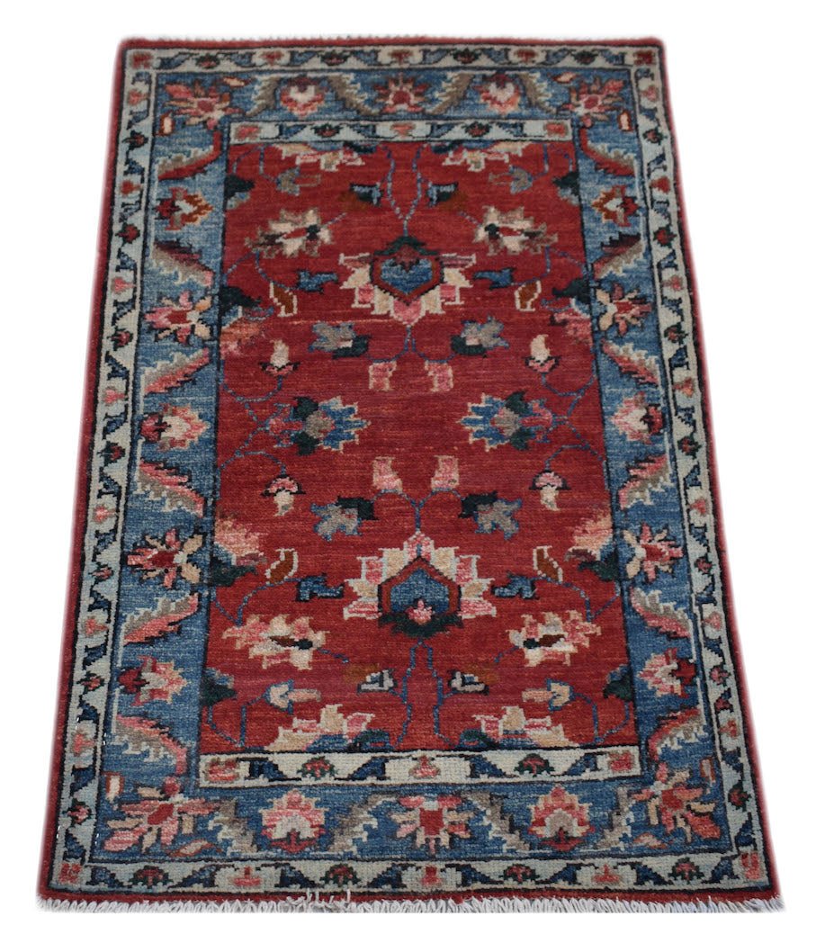 Handmade Mini Chobi Rug | 92 x 62 cm | 3' x 2' - Najaf Rugs & Textile